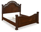Lavinton California King Poster Bed with Mirrored Dresser
