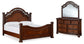 Lavinton California King Poster Bed with Mirrored Dresser
