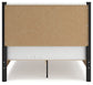 Cadmori Full Upholstered Panel Bed with Mirrored Dresser, Chest and Nightstand