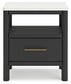 Cadmori Full Upholstered Panel Bed with Mirrored Dresser, Chest and Nightstand