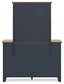 Landocken Full Panel Bed with Mirrored Dresser and Nightstand
