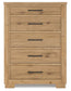 Galliden California King Panel Bed with Mirrored Dresser, Chest and 2 Nightstands