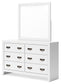 Binterglen Full Panel Bed with Mirrored Dresser and Chest