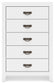 Binterglen Full Panel Bed with Mirrored Dresser and Chest