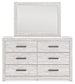 Cayboni Full Panel Bed with Mirrored Dresser and 2 Nightstands