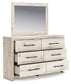 Lawroy King Panel Bed with Mirrored Dresser