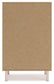 Wistenpine Full Upholstered Panel Headboard with Mirrored Dresser, Chest and Nightstand