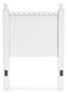 Mollviney Twin Panel Headboard with Mirrored Dresser, Chest and Nightstand