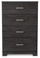 Belachime Full Panel Bed with Mirrored Dresser, Chest and 2 Nightstands