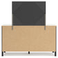 Cadmori King Upholstered Bed with Mirrored Dresser