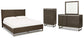 Arkenton King Panel Bed with Mirrored Dresser and Chest