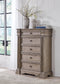 Blairhurst King Panel Bed with Mirrored Dresser, Chest and Nightstand