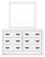 Binterglen Queen Panel Bed with Mirrored Dresser