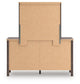 Pamytta Full Upholstered Panel Platform Bed, Dresser, Mirror, Chest and Nightstand