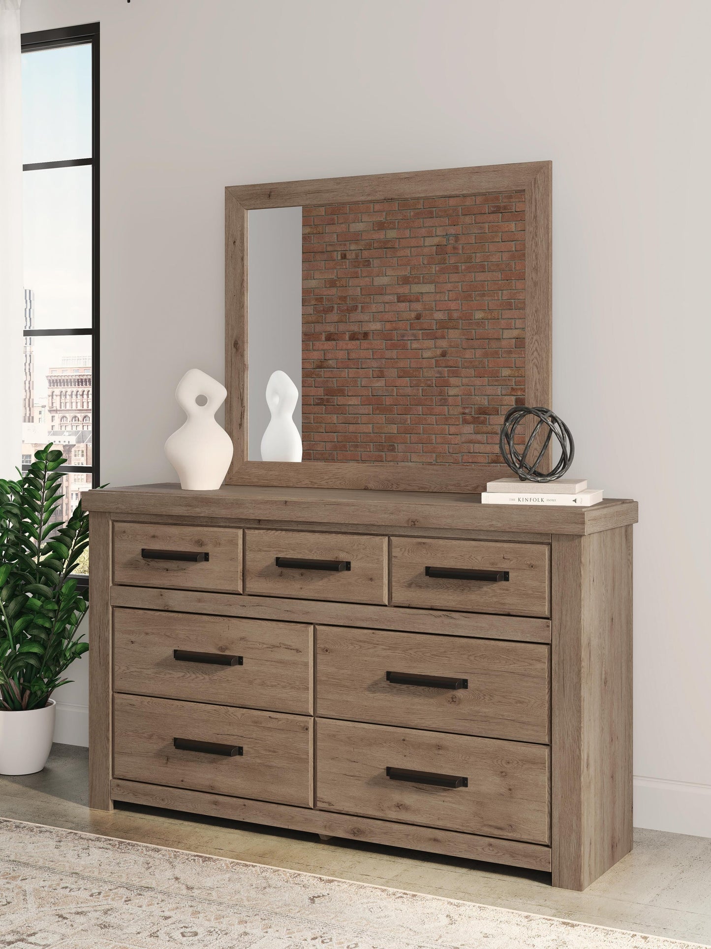 Garistyn Queen Panel Bed, Dresser and Mirror