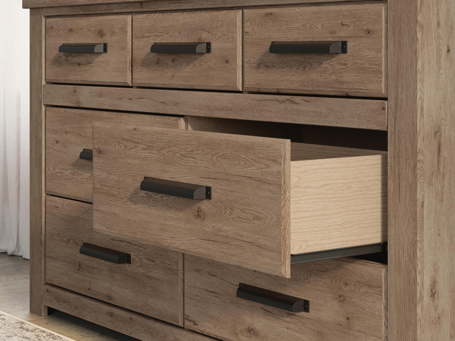 Garistyn King Panel Bed, Dresser and Mirror
