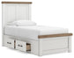 Savonport Twin Panel Bed with Storage