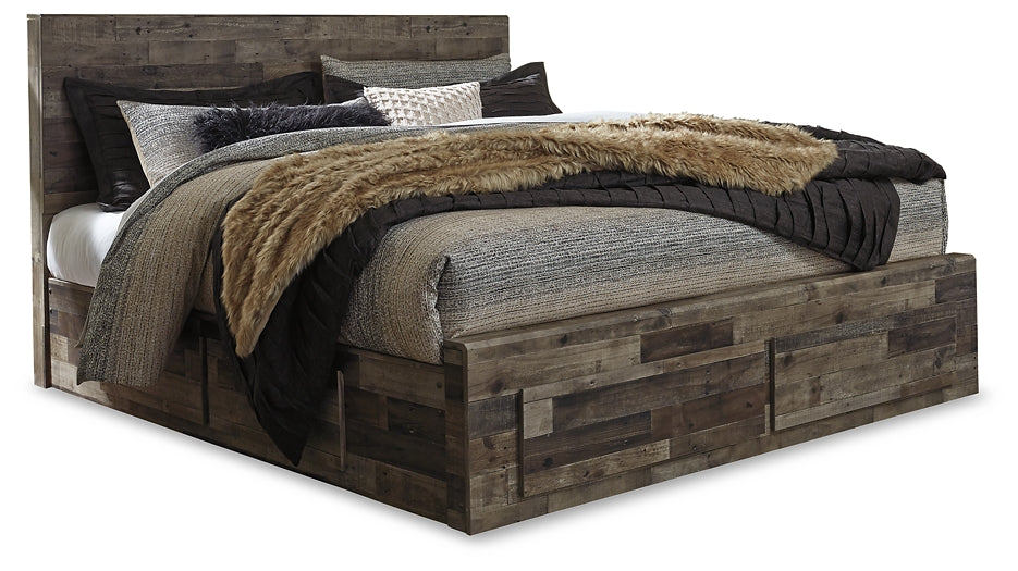 Derekson Queen Panel Bed with 4 Storage Drawers