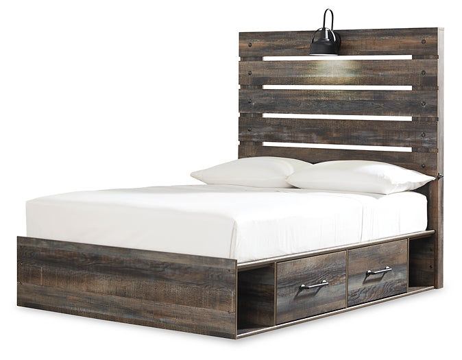 Drystan  Panel Bed With 4 Storage Drawers With Dresser