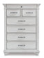 Kanwyn Queen Panel Bed with Mirrored Dresser and Chest