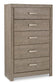 Culverbach Queen Panel Bed with Mirrored Dresser and Chest
