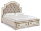 Realyn King Upholstered Bed with 2 Nightstands