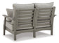 Visola Outdoor Loveseat and 2 Chairs with Coffee Table