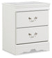 Anarasia Twin Sleigh Bed with Mirrored Dresser and Nightstand