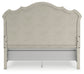 Arlendyne King Upholstered Bed with Mirrored Dresser and 2 Nightstands
